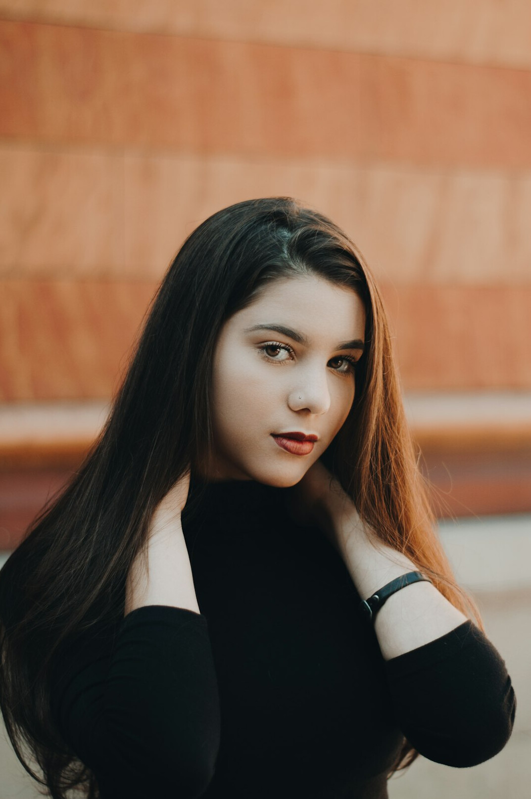 Portrait of a professional woman with dark hair